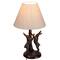 Hello Honey® 18.5" Brown & Natural Bunny Rabbit Table Lamp with Linen Empire Shade